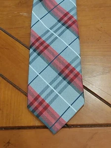 Dockers Silver Red Black Plaid Tie | 3.25" Wide x 60" Long | Excellent - Imagen 1 de 3