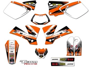 KTM EXC 200 250 300 450 525 2003 JUEGO DE GRÁFICOS CALCOMANÍAS DECORATIVAS PEGATINAS MX - Imagen 1 de 4