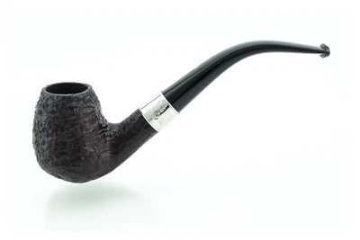 Pipe Ashton Pebble Grain XX222 Egg Real Sandblasted Briar Silver England - Image 1 of 4