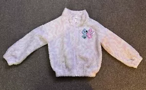 Disney Lilo & Stitch Fleece Jacket | Stitch And Angel | Girl Pink Fleece Coat - Picture 1 of 4