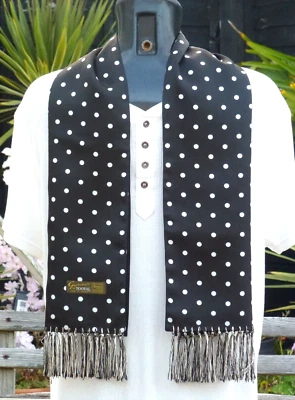 Vintage TOOTAL Scarf Cravat Grosvenor Polka dot Dapper Scooter Goodwood Ascot 3 - Image 1 of 4