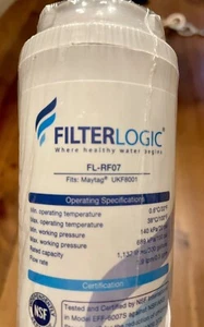 1 pack FilterLogic FL-RF07 Refrigerator Water Filter *NEW* - Picture 1 of 2