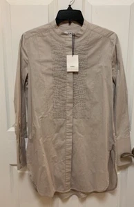 NUEVO CON ETIQUETAS VINCE $245 Cuchillo de Cerámica Plisado Popelina Túnica Top *Talla XXS* - Imagen 1 de 4