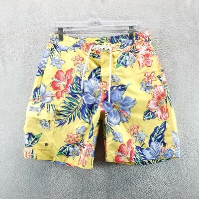 Pantalones Cortos de Natación Polo Ralph Lauren Para Hombre S Amarillo 8" Bañador Hibisco Hawaiano Foto 1 de 4