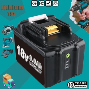 For Makita 9.0Ah Battery 18 Volt LXT BL1830B BL1850B BL1860B LITHIUM 194309-1 AU - Picture 1 of 14