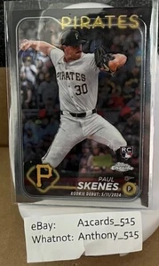 Paul Skenes - 2024 Topps Chrome Update MLB Debut #USC27 - Pittsburgh Pirates - Picture 1 of 3