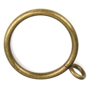 Antique Brass Curtain Rings with Eyelets for Curtain Rods (Set of 30 PCS Curt... - Picture 1 of 5