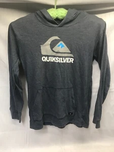 Youth Quicksilver Blue Hoodie Sweatshirt Medium Light weight Jersey - Picture 1 of 9