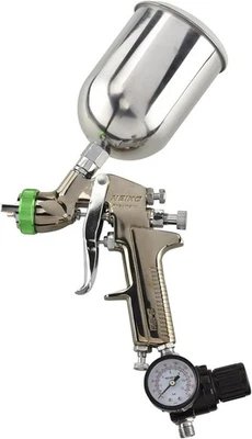 Pistola de pintura en aerosol de aire NEIKO 31214A, HVLP con alimentación por gravedad, boquilla de 1,5 mm, verde  Foto 1 de 4