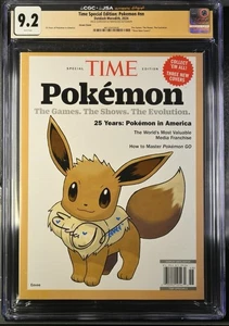 POKEMON TIME MAGAZINE Eevee-CGC/JSA Erica Schroeder 9.2 (Original Print Run) - Picture 1 of 2