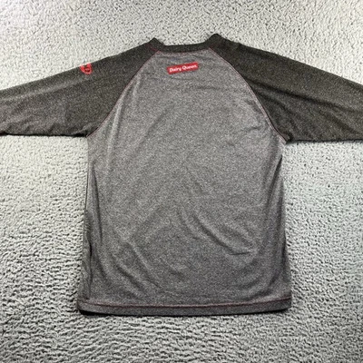 CAMISA LECHERA REINA ADULTO PEQUEÑA GRIS RAGLÁN EMPLEADO UNIFORME EQUIPO CAMISETA Foto 1 de 4