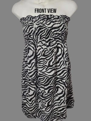 VTG Y2K Ocean Pacific Zebra Print Swim Cover Up Size S (3-5) - Image 1 of 4