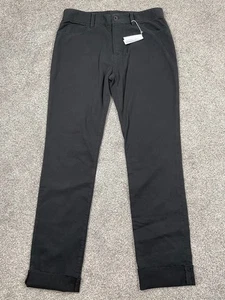 James Perse Pants Mens 32 Black 5 Pocket Stretch Bedford Cord Ribbed Preppy NEW - Picture 1 of 11