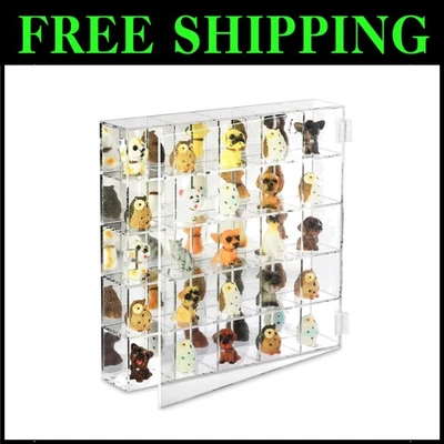 Space-Saving Acrylic Display Case with 25 Compartments - Wall Mounted & Stylish - Image 1 of 4