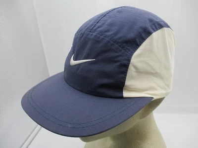 Gorra de malla vintage Nike con correa trasera para hombre talla única azul blanco nailon para correr años 90 Foto 1 de 4
