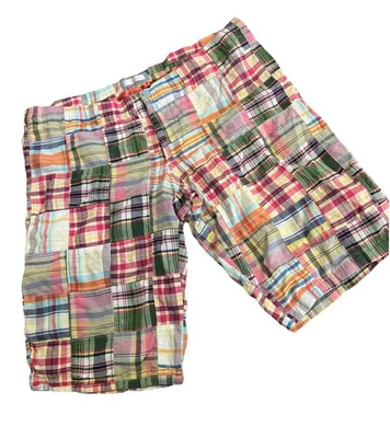 Y2K AERIE 格子百慕大短裤长低腰购物中心拼贴复古海滩中号 — 第 1/4 张图片