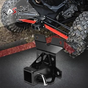 2" Black Powdercoat Rear Bumper Tow Hitch Receiver for Can-Am Maverick 2017-2023 - Picture 1 of 7