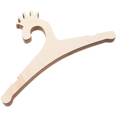  5pcs hölzerne Kinderkleidung Kleiderbügel Cartoon Crown Design Kleiderbügel - Bild 1 von 4