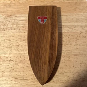 Vintage Gerber Legendary Knives Wood Block Shield ONLY (Slots For 2 Knives) - Picture 1 of 8