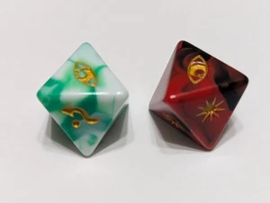 X-Wing Worlds 2025 Adepticon Official Marbled Attack and Defense Dice AMG - Pair - Picture 1 of 2