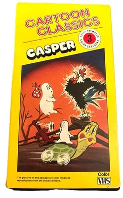 Vintage 80s Cartoon Classics Casper 3 Fully Animated Color Cartoons VHS Untested - Image 1 of 4