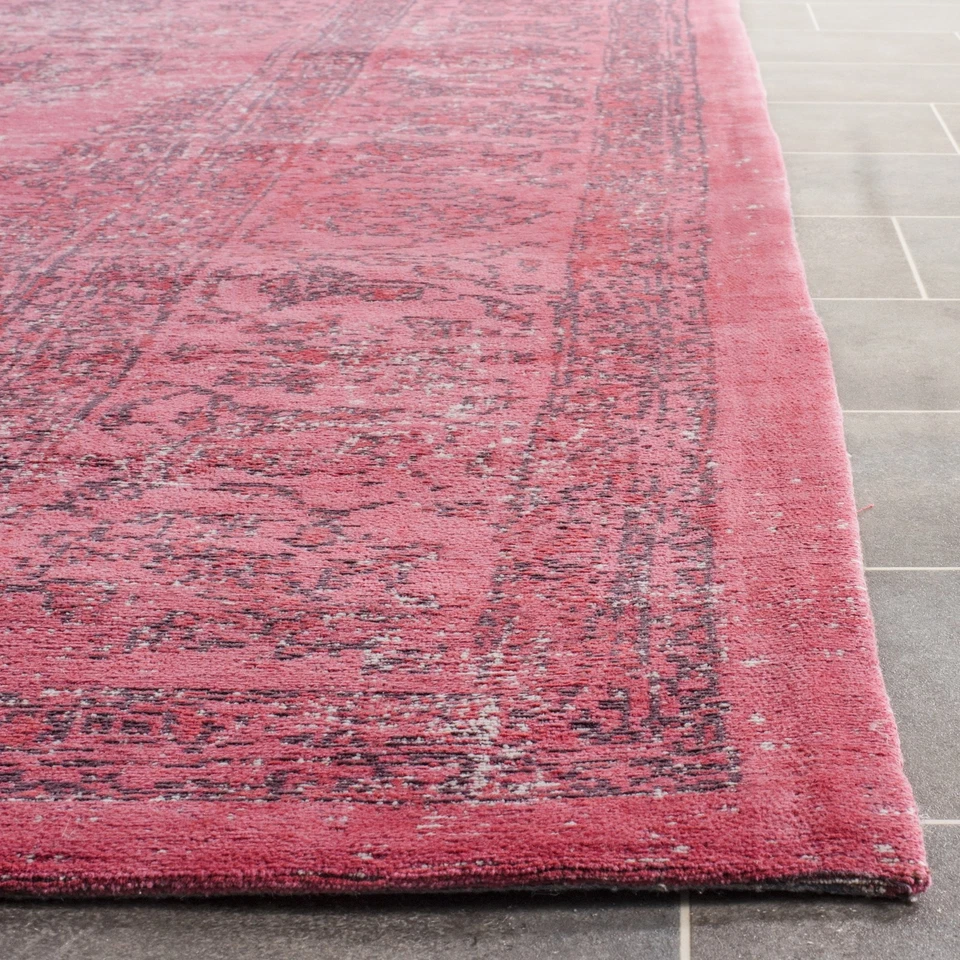 Vintage Collection Accent Rug - 2'4" x 4'8", Fuchsia, Oriental Medallion Cott... - Image 1 of 2