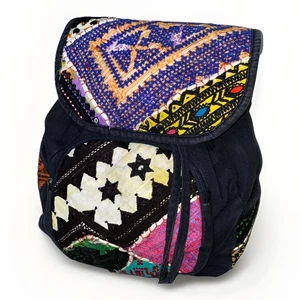 Earthbound Trading Boho Kordelzug Tasche Rucksack Kantha Patchwork Boho - Bild 1 von 7