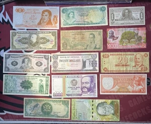 Lote de 11 billetes de papel de América Central y del Sur 1952-2015 de 11 países - Imagen 1 de 19