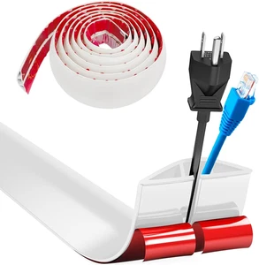 Protezioni per Cavi a Pavimento, Autoadesivo Copricavi per Pavimento, 3.0M X 5Cm - Foto 1 di 13