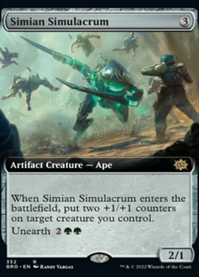 x1 Simian Simulacrum - Extended Art - The Brothers' War - NM - MTG - Image 1 of 1