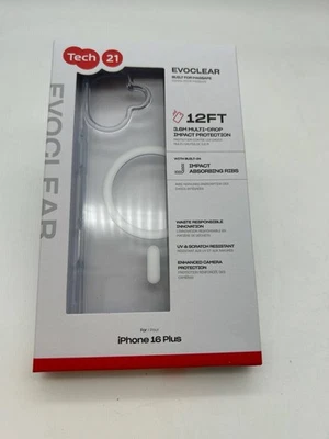 Tech21 EVOCLEAR Magsafe Case For Apple iPhone 16 Plus - Image 1 of 3