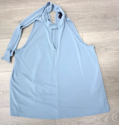 Banana Republic女式小号蓝色吊带无袖衬衫 — 第 1/2 张图片