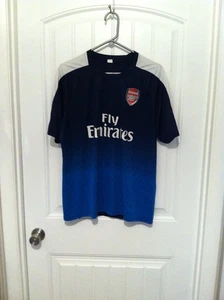Fly Emirates Arsenal Adult Med-Lg Shirt Jersey #20 on back Soccer Gunners Blue - Picture 1 of 6