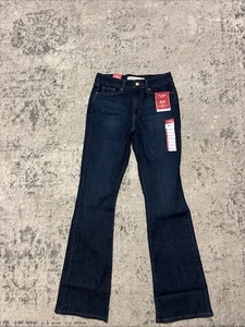 Signature Levi Strauss ~ Damengröße 2M (W26xL32) blau Denim Midrise Bootcut Jeans - Bild 1 von 2