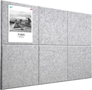 Large Cork Board Alternative 36" X 24" Bulletin Board - 6 Pack Removable Felt... - Picture 1 of 7