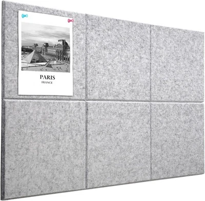 Large Cork Board Alternative 36" X 24" Bulletin Board - 6 Pack Removable Felt... - Image 1 of 4