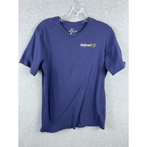 Nike Walmart Employee Shirt Size M Blue Short Sleeve Tee Crew Team Member - Picture 1 of 8