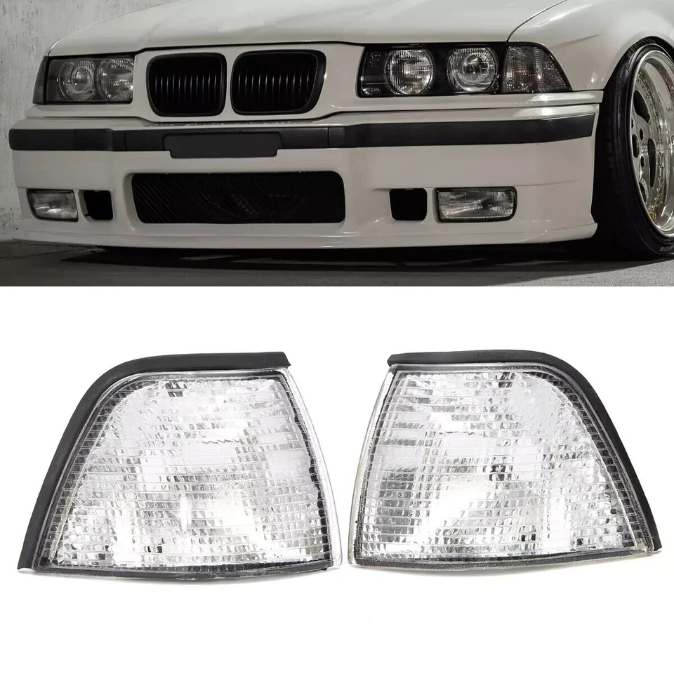 Juego de pares de luces de señalización de esquina de estacionamiento para BMW Serie 3 E36 1992-1999 4 puertas sedán Foto 1 de 4