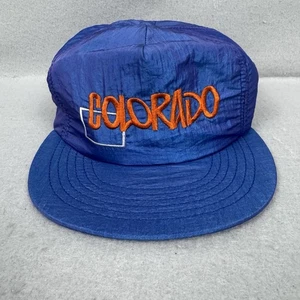 Neon Blue Colorado Snapback Vintage 90s Y2K Made in USA NEW Reflective - Picture 1 of 10