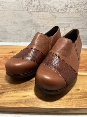 SAS Nora Slip On Loafers Womens 8 W Comfort Wedge Brown Leather Casual Shoes NEW - Image 1 of 4