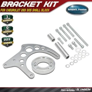 23x Kit de soporte de alternador pulido de aluminio bomba de agua larga para Chevy 283 305 SB - Imagen 1 de 9