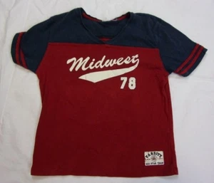 Midwest 78 Girls Boys T Shirt Medium Short Sleeve Sports Red White Blue - Bild 1 von 5