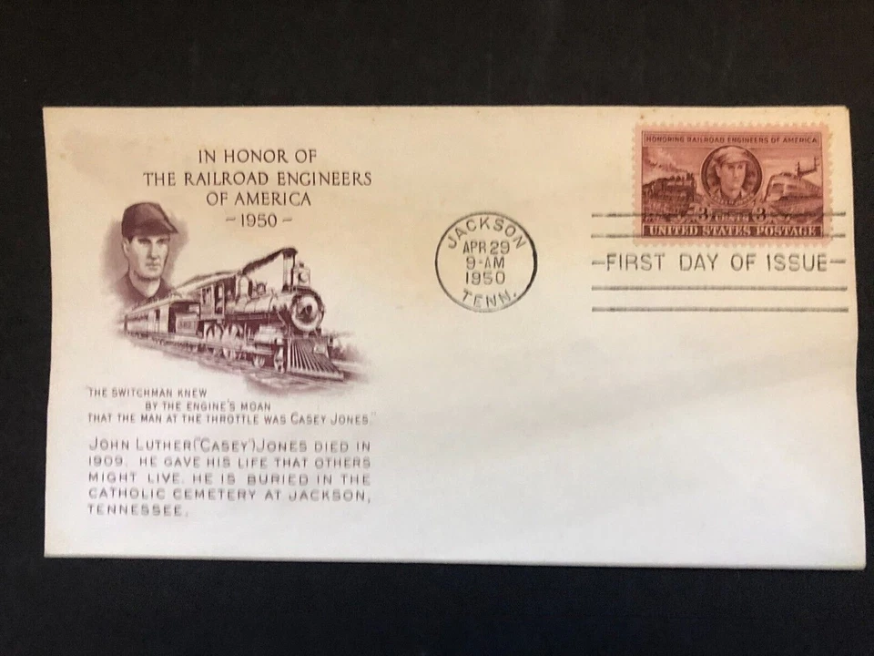USA - 1950 - In Honor of Railroad Engineers - FDC - Image 1 of 1