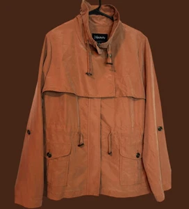 ⭐️Relativity Women’s Size XL Salmon Color,  Coat Jacket Cinch waist Full Zip - Picture 1 of 8