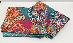 Levtex Home Pillow Shams Fantasia Multicolor Paisley - Lot of 2 - Picture 1 of 7