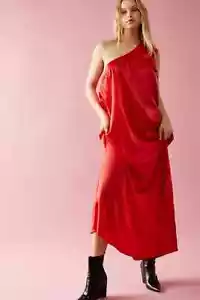 Free People Soa Satin Maxi Dress Sz Small generous - UK 12? RRP $250 - Picture 1 of 6