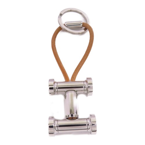 HERMÈS HERMES PHW H Portachiavi Charm Chiave Lucchetto Metallo Argento