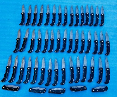 批量 50 件 大马士革手工后锁 折叠口袋 狩猎刀袋 — 第 1/4 张图片