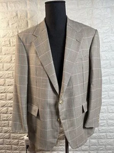 Vintage Polo Ralph Lauren Hahnentritt Kaschmir Blazer Herren Wolle SportMantel Jacke 46R - Bild 1 von 8