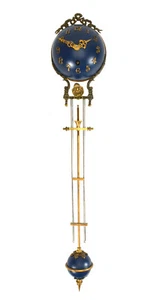 Brazo de movimiento oscilante de 8 días bola azul de 4" para Ansonia o reloj oscilante francés - Imagen 1 de 9